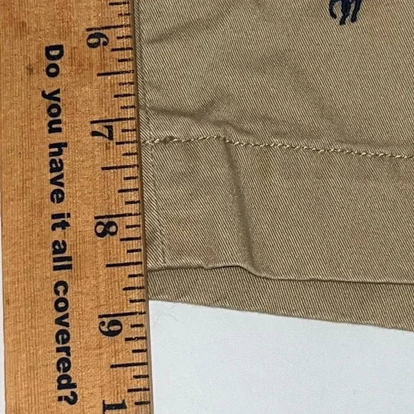 Polo Ralph Lauren Shorts Mens 29 Beige Tan Chino Cotton Twill All Over Pony Logo - Picture 10 of 11
